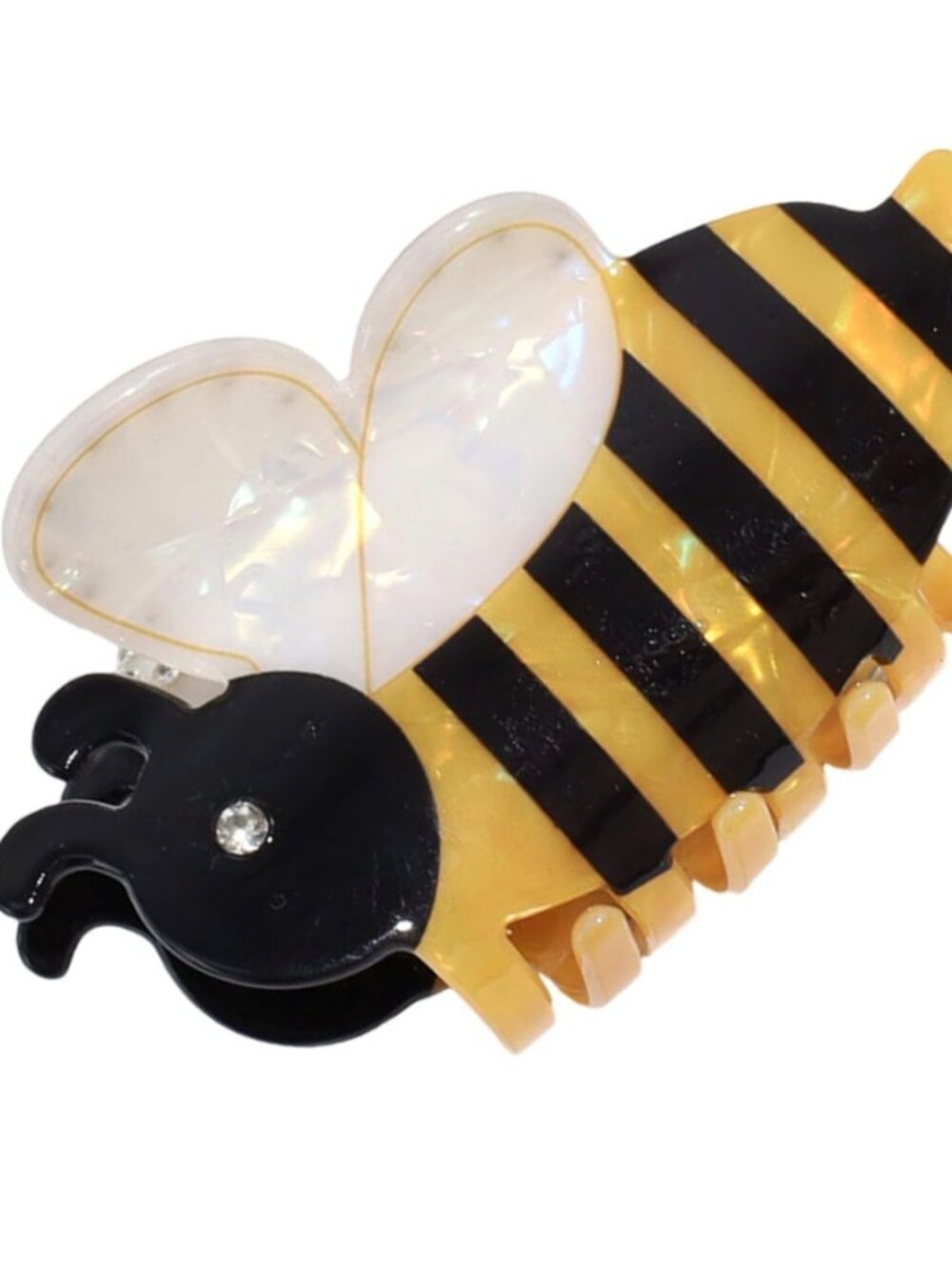 Gem Honey Bees Hair Claw Secure Grip  Bumblebee Insect Versatile Hair Styling